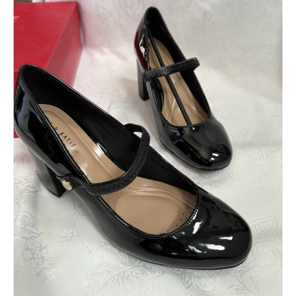 Kelly & Katie Chesela Black Patent Leather Mary Jane Pump Heels Shoes 6.5 NEW - Picture 3 of 11